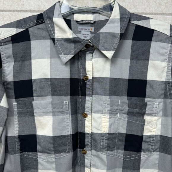 Carhartt Other - Carhartt Men’s Black Gray Buffalo Plaid Long Sleeve Button-Up Shirt M
